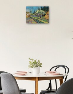 Foto 2 | Cuadro Decorativo - Huerto Bordeado De Cipreses (1888)- Vincent Van Gogh - Paisaje - 77x102 - Impresión En Lienz