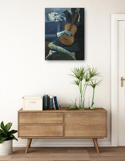Foto 3 | Cuadro Decorativo - El Viejo Guitarrista- Pablo Picasso - Fotografía - 69x92 - Impresión En Lienzo - Fine Art Tj