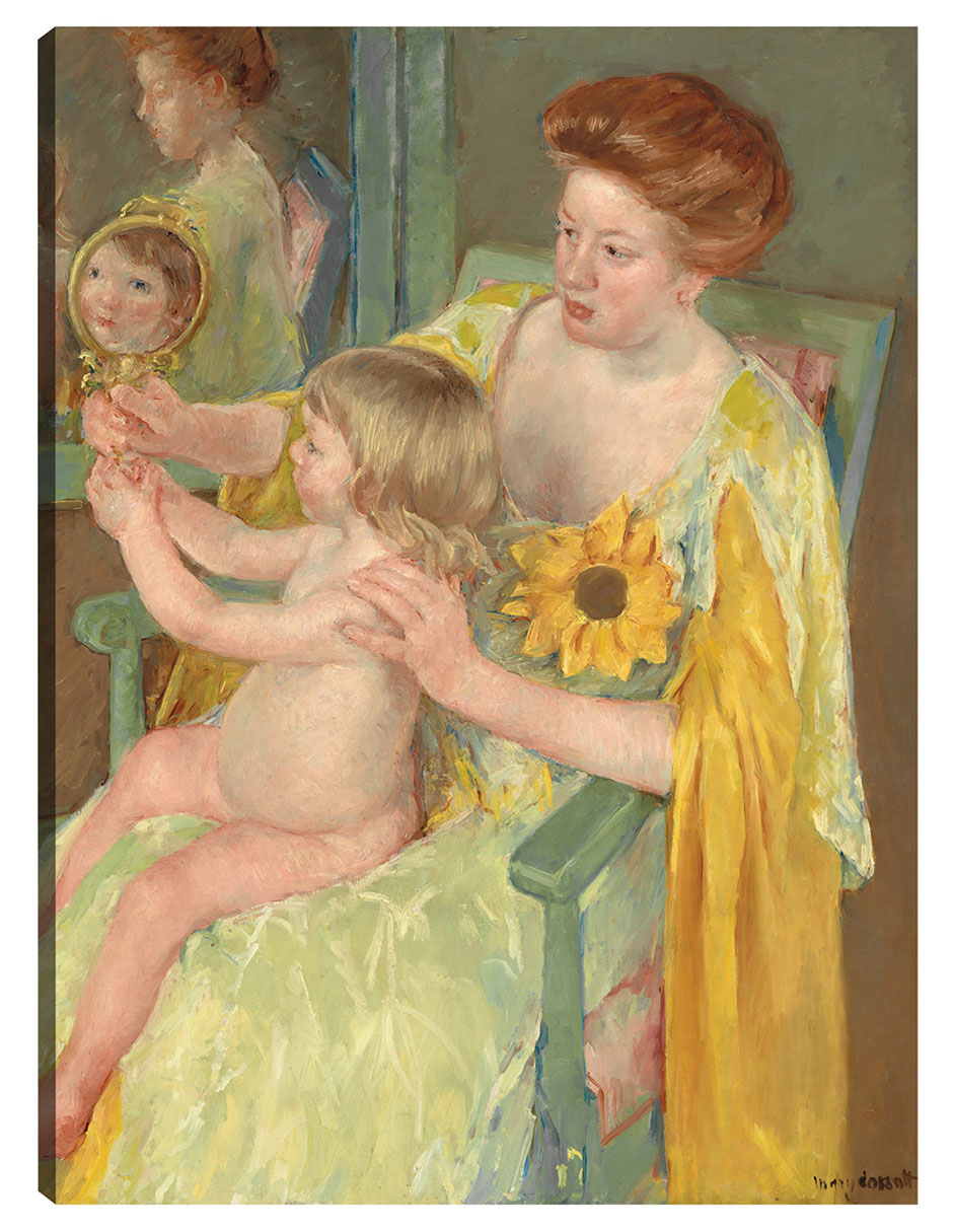 Foto 2 pulgar | Cuadro Decorativo - Mujer Con Un Girasol- Mary Cassatt - Fotografía - 46x61 - Impresión En Lienzo - Fine Art Tj