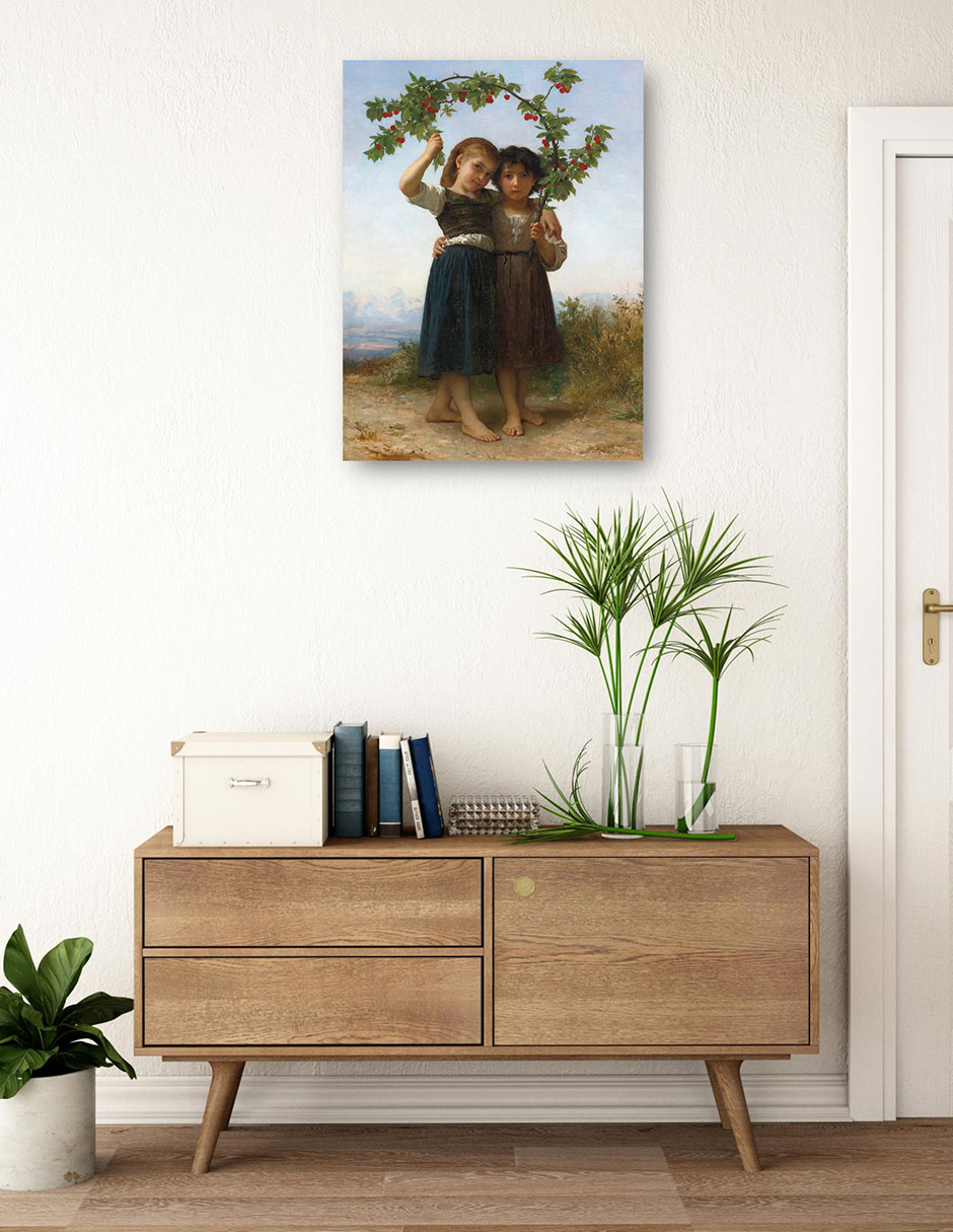 Foto 4 pulgar | Cuadro Decorativo - La Rama De Cerezo (1881)- William Bouguereau - Fotografía - 28x36 - Impresión En Lienzo - Fine Ar