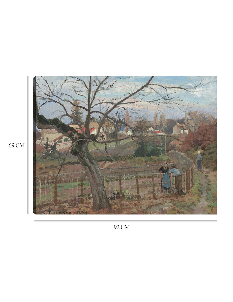 Foto 7 pulgar | Cuadro Decorativo - La Cerca- Camille Pissarro - Religión - 69x92 - Impresión En Lienzo - Fine Art Tj