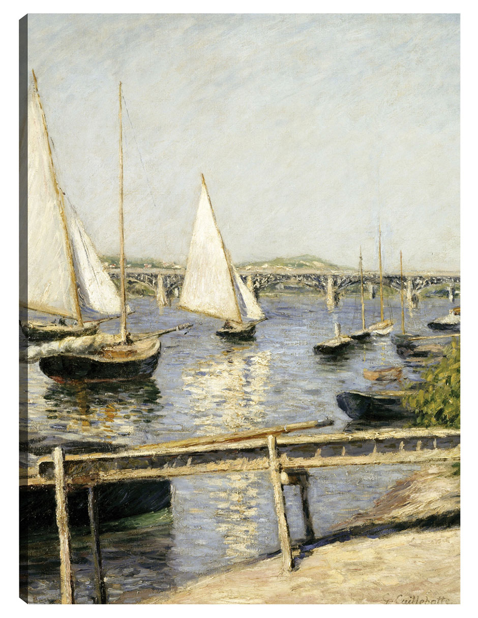 Foto 2 pulgar | Cuadro Decorativo - Veleros En Argenteuil (hacia 1888)- Gustave Caillebotte - Costa - 46x61 - Impresión En Lienz