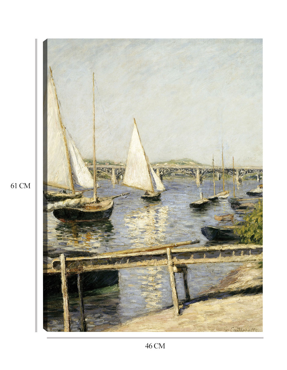 Foto 7 pulgar | Cuadro Decorativo - Veleros En Argenteuil (hacia 1888)- Gustave Caillebotte - Costa - 46x61 - Impresión En Lienz