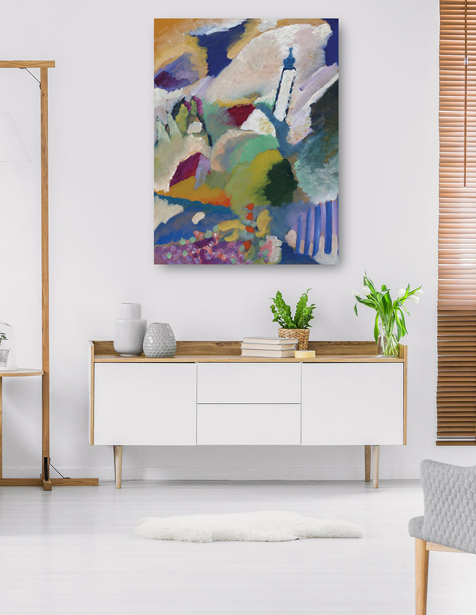 Foto 5 | Cuadro Decorativo - Murnau Con Iglesia I (1910)- Wassily Kandinsky - Abstracto - 46x61 - Impresión En Lienzo - Fine A