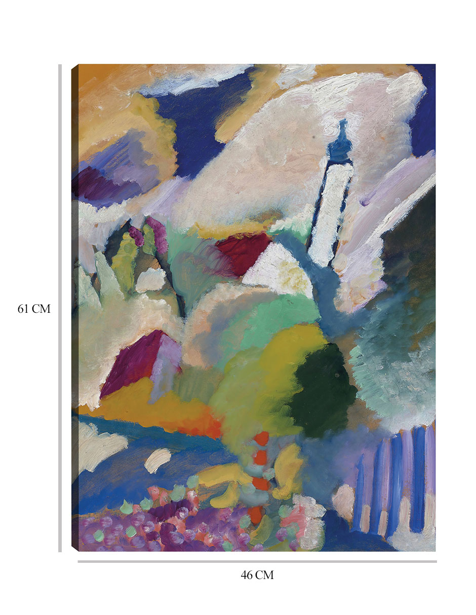 Foto 7 pulgar | Cuadro Decorativo - Murnau Con Iglesia I (1910)- Wassily Kandinsky - Abstracto - 46x61 - Impresión En Lienzo - Fine A