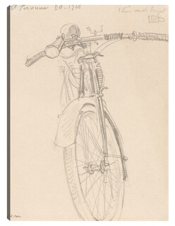 Foto 1 | Cuadro Decorativo - Motocicleta (1918)- John Singer Sargent - Abstracto - 46x61 - Impresión En Lienzo - Fine Art Tj