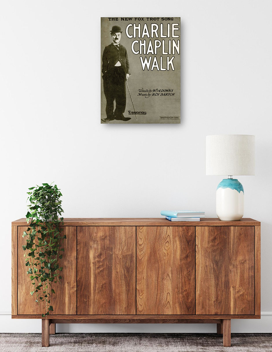 Foto 2 | Cuadro Decorativo - Paseo De Charlie Chaplin (1915)- Unknown - Fotografía - 28x36 - Impresión En Lienzo - Fine Art Tj