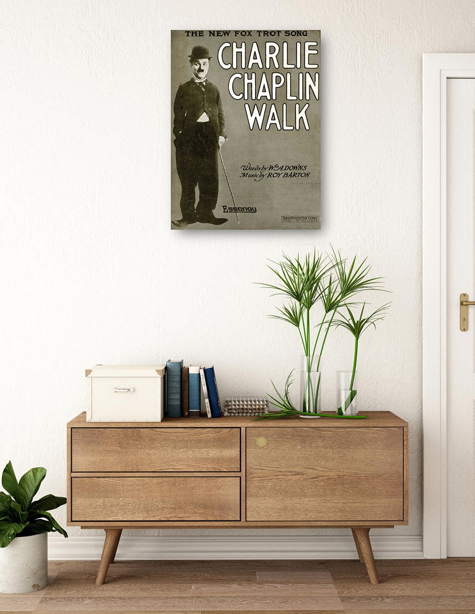 Foto 3 | Cuadro Decorativo - Paseo De Charlie Chaplin (1915)- Unknown - Fotografía - 28x36 - Impresión En Lienzo - Fine Art Tj