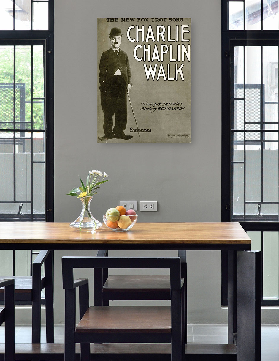 Foto 5 pulgar | Cuadro Decorativo - Paseo De Charlie Chaplin (1915)- Unknown - Fotografía - 28x36 - Impresión En Lienzo - Fine Art Tj