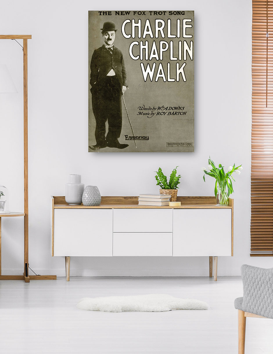 Foto 6 pulgar | Cuadro Decorativo - Paseo De Charlie Chaplin (1915)- Unknown - Fotografía - 28x36 - Impresión En Lienzo - Fine Art Tj