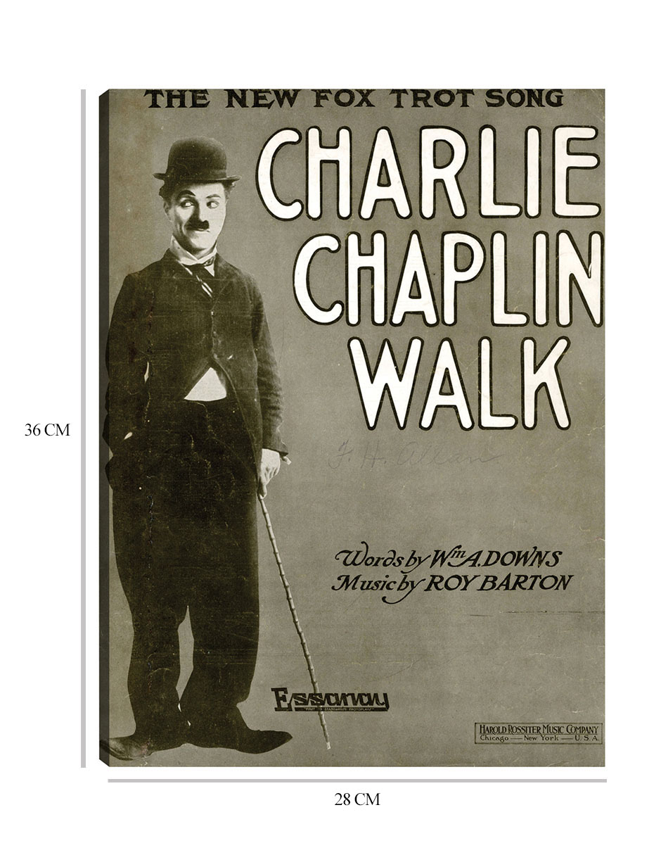 Foto 7 pulgar | Cuadro Decorativo - Paseo De Charlie Chaplin (1915)- Unknown - Fotografía - 28x36 - Impresión En Lienzo - Fine Art Tj