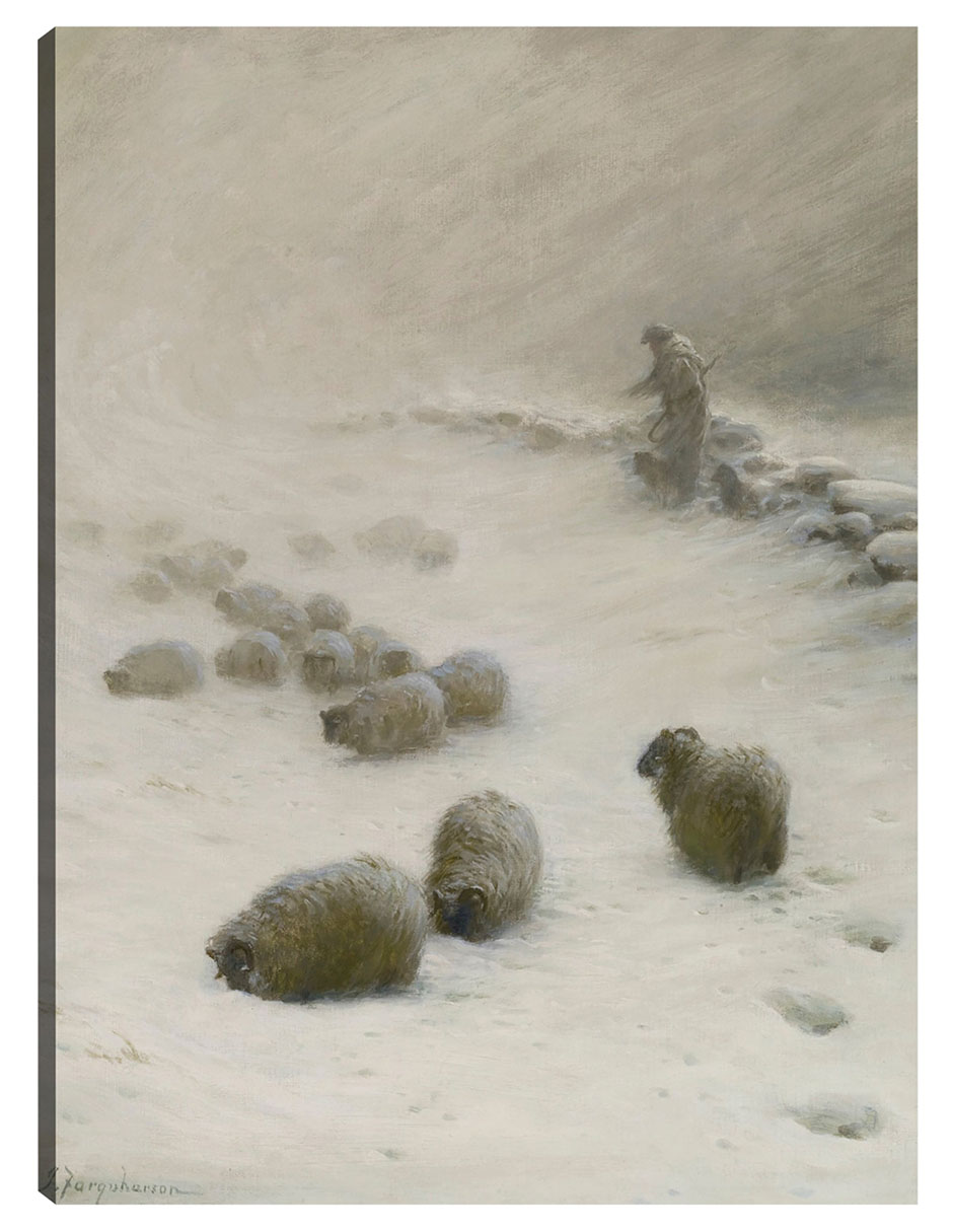 Foto 1 | Cuadro Decorativo - Sopla, Sopla, Viento Invernal, Ca 1919- Joseph Farquharson - Fotografía - 46x61 - Fine Art Tj