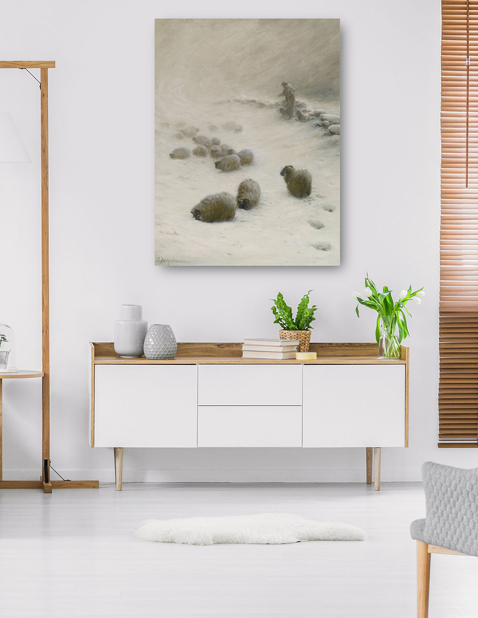 Foto 6 pulgar | Cuadro Decorativo - Sopla, Sopla, Viento Invernal, Ca 1919- Joseph Farquharson - Fotografía - 46x61 - Fine Art Tj