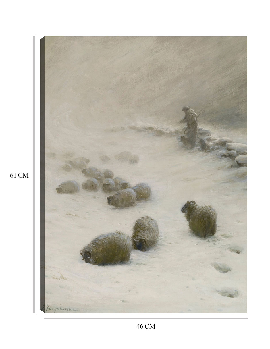 Foto 7 pulgar | Cuadro Decorativo - Sopla, Sopla, Viento Invernal, Ca 1919- Joseph Farquharson - Fotografía - 46x61 - Fine Art Tj