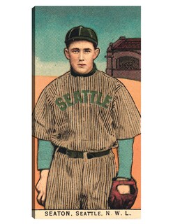 Foto 1 | Cuadro Decorativo - Seaton, Equipo De Seattle, Revisión De Tarjetas De Fútbol- Library Of Congress - 46x89 - Fine Art