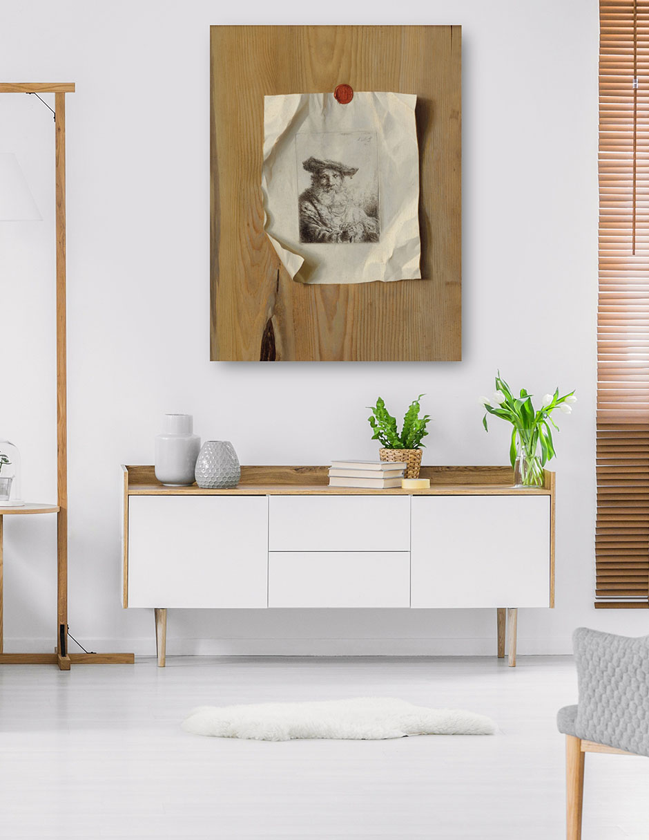 Foto 5 | Cuadro Decorativo - Trampantojo De Un Grabado De Ferdinand Bol, C. 1675- Dutch Or Flemish 17th Century - 28x36 - Fin