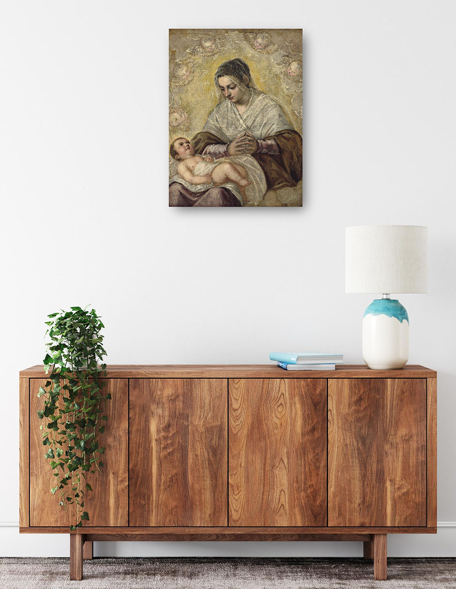 Foto 2 | Cuadro Decorativo - La Virgen De Las Estrellas (c. 1575-1585)- Jacopo Tintoretto - Religión - 69x92 - Fine Art Tj