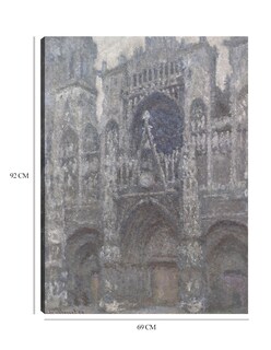Foto 6 | Cuadro Decorativo - La Catedral De Ruán. El Portal, Tiempo Gris (1892)- Claude Monet - Ciudades - 69x92 - Fine Art Tj
