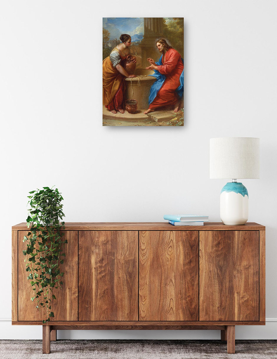 Foto 2 | Cuadro Decorativo - Cristo Y La Mujer De Samaria (1715-1720)- Benedetto Luti - Religión - 28x36 -impresión En