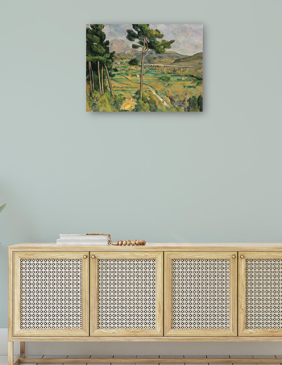 Foto 4 | Cuadro Decorativo - Mont Sainte-victoire Y El Viaducto Del Arco Del Valle Del Río (1882-1885)- Paul Cézanne -