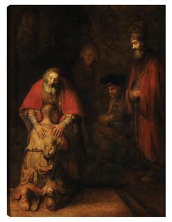Foto 1 | Cuadro Decorativo - El Regreso Del Hijo Pródigo- Rembrandt Harmensz Van Rijn - Religión - 28x36 -impresión En