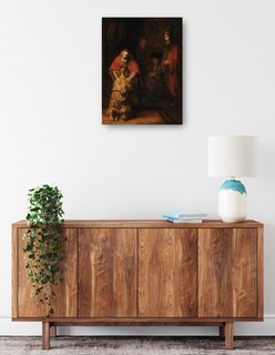 Foto 2 | Cuadro Decorativo - El Regreso Del Hijo Pródigo- Rembrandt Harmensz Van Rijn - Religión - 28x36 -impresión En