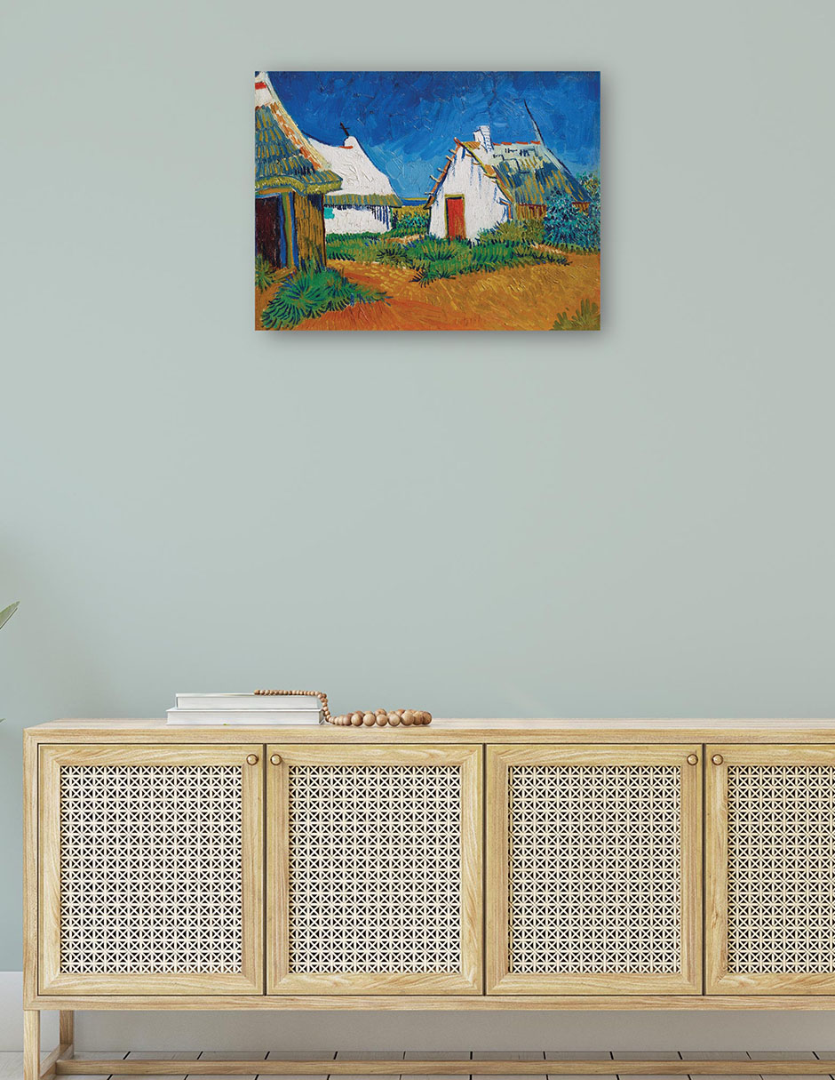 Foto 4 | Cuadro Decorativo - Tres Cabañas Blancas En Saintes-maries (1888)- Vincent Van Gogh - Religión - 46x61 - Fine Art Tj