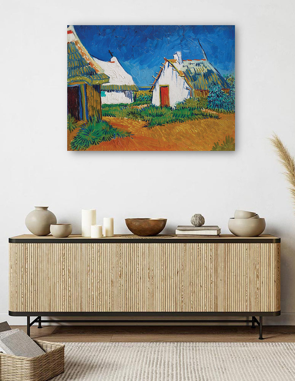 Foto 5 | Cuadro Decorativo - Tres Cabañas Blancas En Saintes-maries (1888)- Vincent Van Gogh - Religión - 46x61 - Fine Art Tj