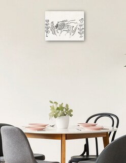 Foto 2 | Cuadro Decorativo - Grabado En Madera Original Vintage Japonés -ciervo (1860-1869)- Taguchi Tomoki - 69x92 - Fine Art T