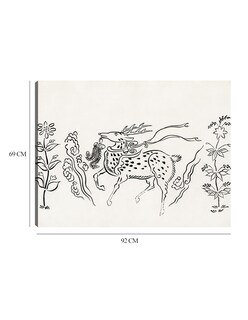 Foto 6 | Cuadro Decorativo - Grabado En Madera Original Vintage Japonés -ciervo (1860-1869)- Taguchi Tomoki - 69x92 - Fine Art T