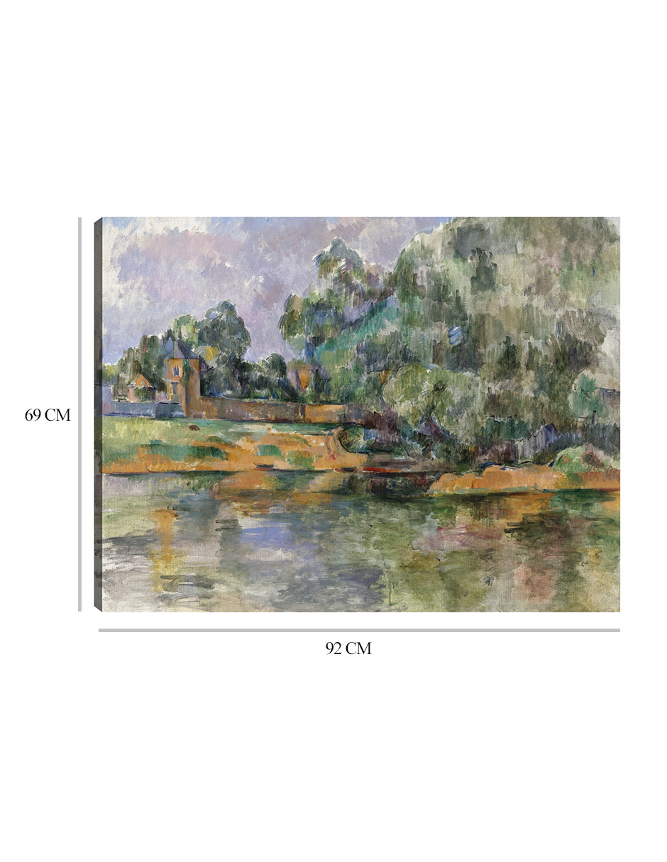 Foto 7 pulgar | Cuadro Decorativo - Orillas Del Sena En Médan (c. 1885-1890)- Paul Cézanne - Religión - 69x92 - Impresión En