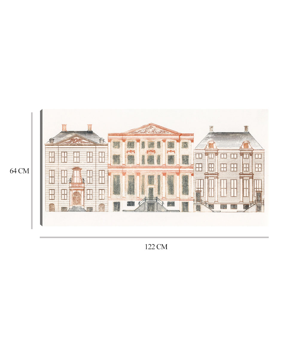 Foto 6 | Cuadro Decorativo - Casas Del Canal De Amsterdam En El Herengracht- Johan Teyler - Ciudades - 64x122 - Fine Art Tj