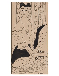 Foto 1 | Cuadro Decorativo - Retrato De Janet Braguin Al Estilo De Henri Matisse - Henri Matisse - 34x64 - Fine Art Tj