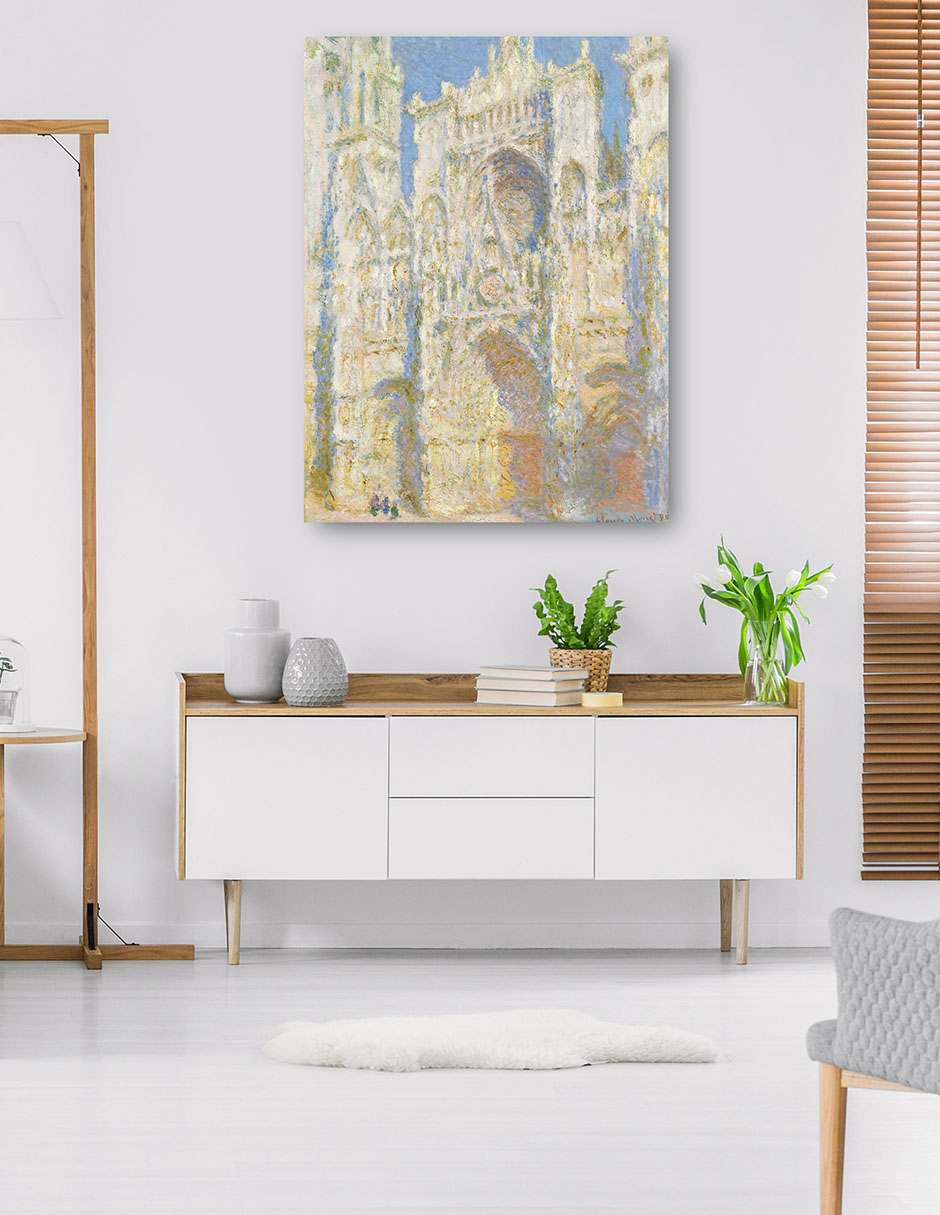 Foto 6 pulgar | Cuadro Decorativo - Catedral De Rouen, Fachada Oeste, Luz Del Sol (1894)- Claude Monet - Ciudades - 77x102 - Fine Art Tj