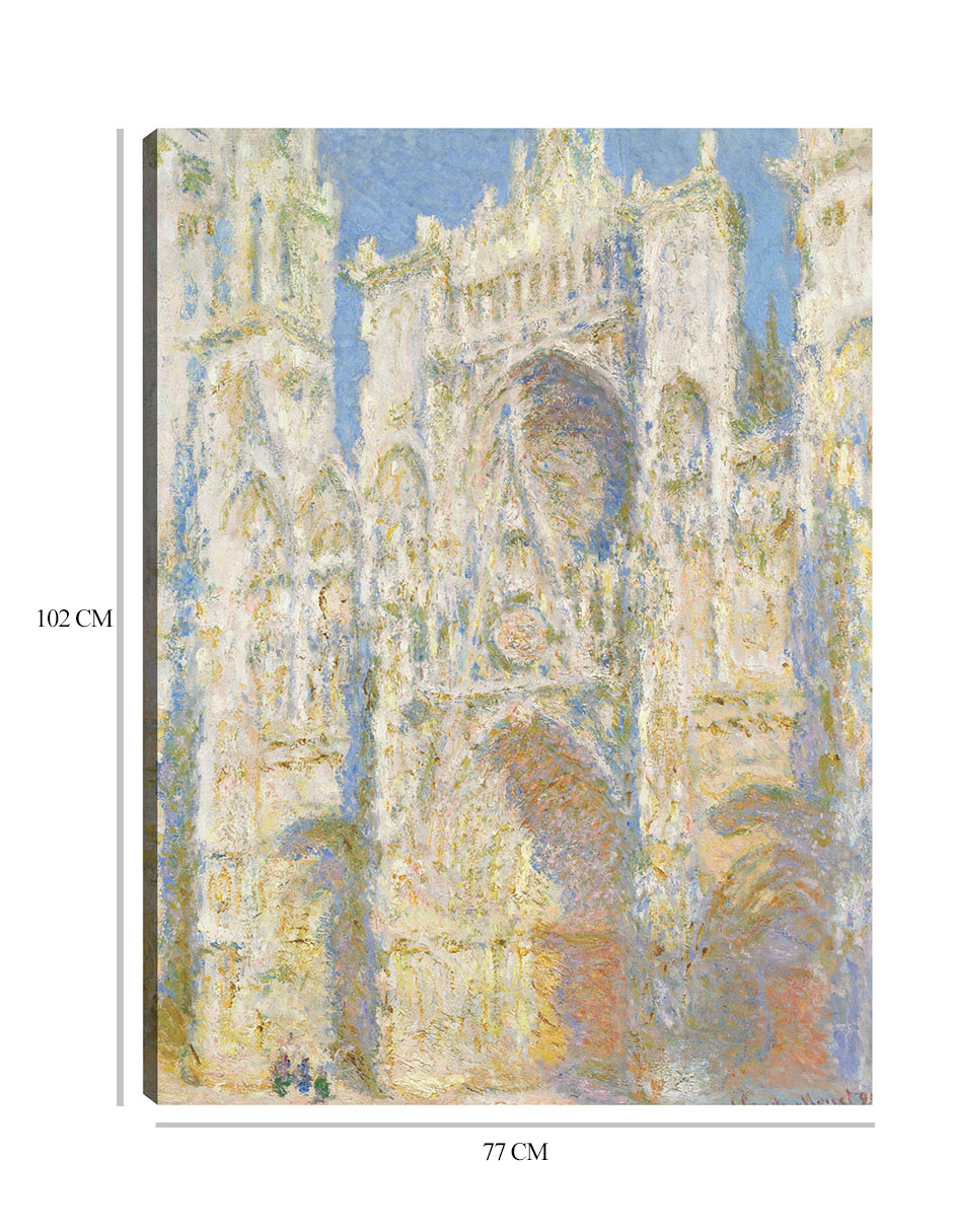 Foto 7 pulgar | Cuadro Decorativo - Catedral De Rouen, Fachada Oeste, Luz Del Sol (1894)- Claude Monet - Ciudades - 77x102 - Fine Art Tj