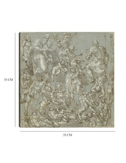 Foto 6 | Cuadro Decorativo - San José Y El Niño Jesús Con Ángeles Y Amorcillos (1590-1600)- Cesare Polini - 51x51 - Fine Art Tj
