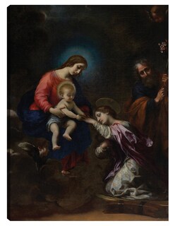 Foto 1 | Cuadro Decorativo - Las Bodas Místicas De Santa Catalina De Alejandría (ca. 1656)- Carlo Dolci - Religión - 69