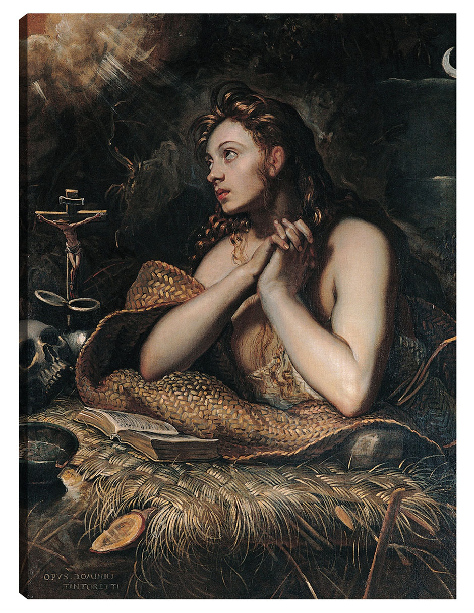 Foto 2 pulgar | Cuadro Decorativo - Magdalena Penitente (entre 1598 Y 1602)- Jacopo Tintoretto - Religión - 28x36 - Fine Art Tj