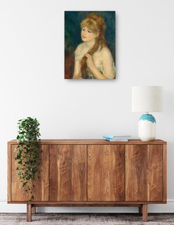 Foto 2 | Cuadro Decorativo - Mujer Joven Trenzando Su Cabello- Pierre-auguste Renoir - Fotografía - 46x61-impresión En