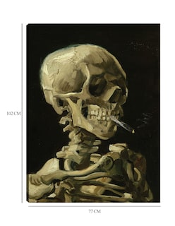Foto 6 | Cuadro Decorativo - Cabeza De Esqueleto Con Un Cigarrillo Encendido- Vincent Van Gogh - Abstracto - 77x102 - Fine Art Tj