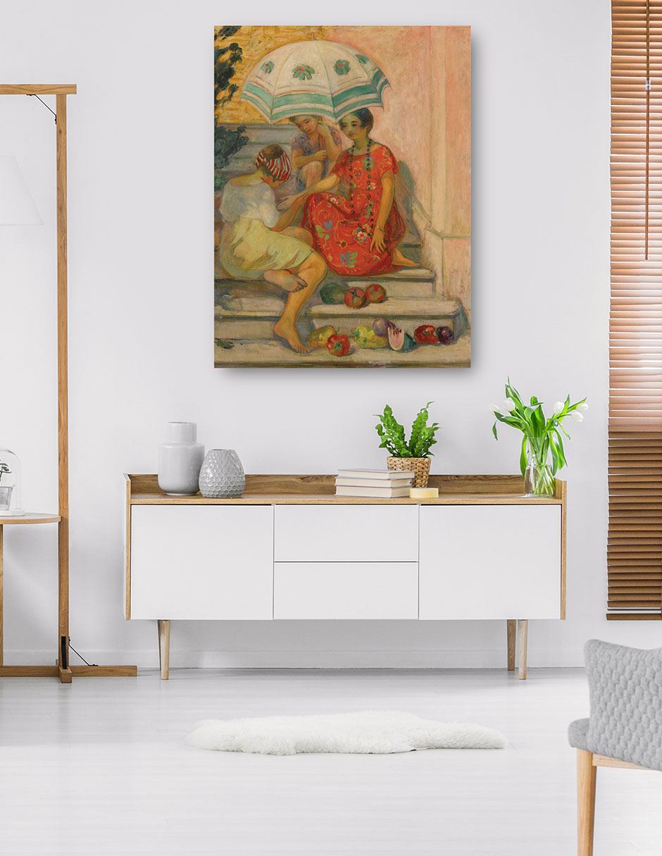 Foto 5 | Cuadro Decorativo - El Diseño De Buena Aventura, Sainte-maxime (1914)- Henri Lebasque - Fotografía - 69x92 - Fine Art