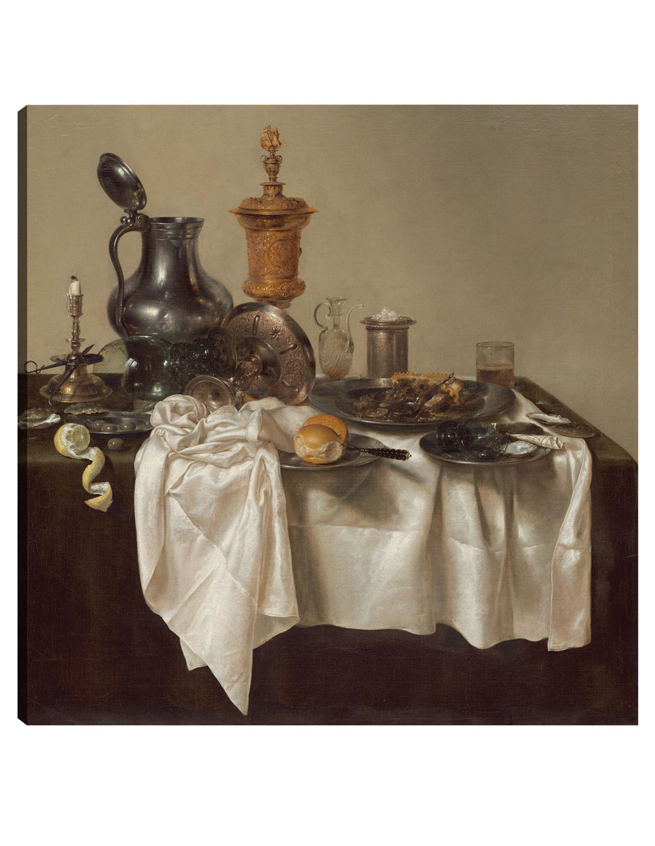 Foto 1 | Cuadro Decorativo - Pieza De Banquete Con Pastel De Carne Picada, 1635- Willem Claesz Heda - Fotografía - 31x31 -