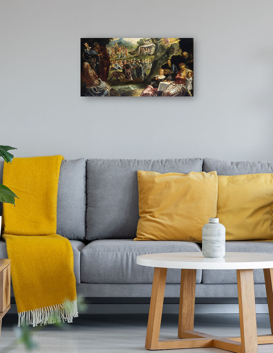 Foto 4 | Cuadro Decorativo - La Adoración Del Becerro De Oro (c. 1594)- Jacopo Tintoretto - Religión - 54x102 - Fine Art Tj