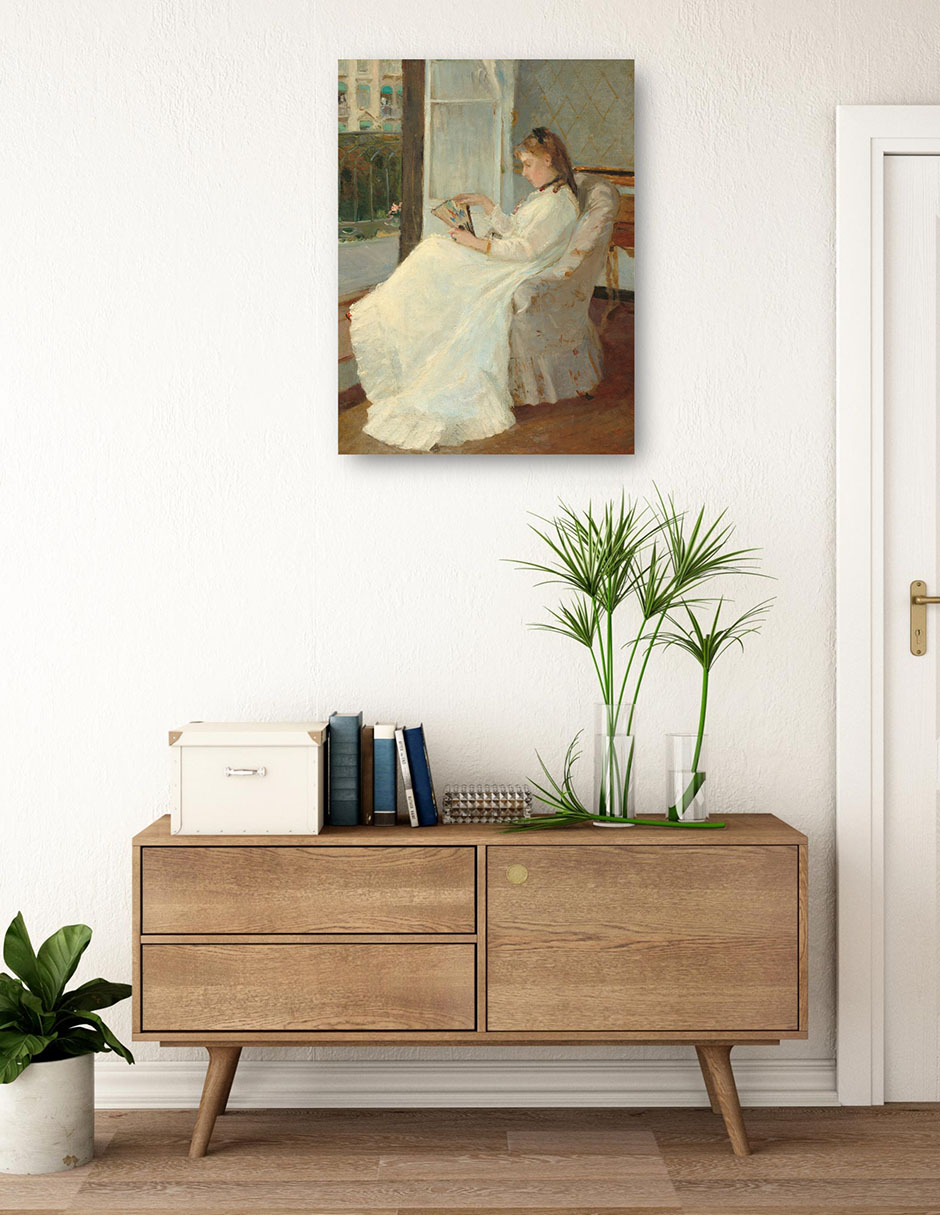 Foto 4 pulgar | Cuadro Decorativo - La Hermana Del Artista En Una Ventana- Berthe Morisot - Fotografía - 69x92 - Impresión En