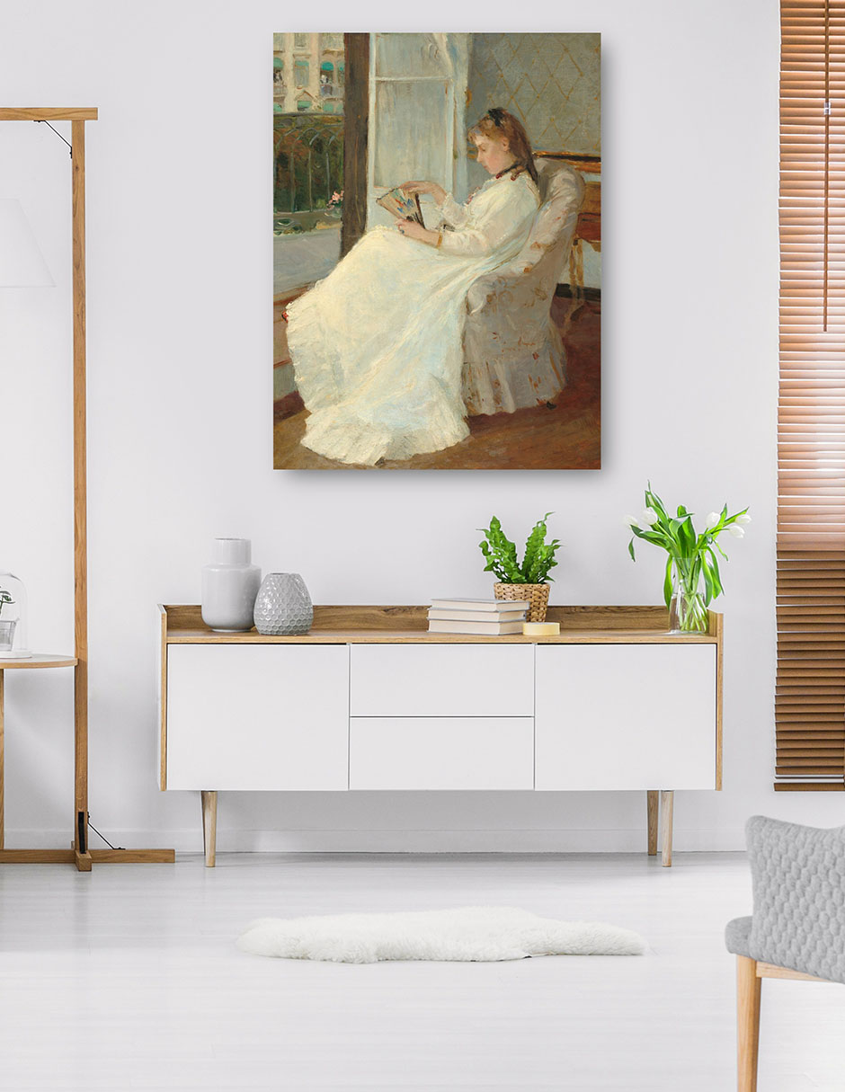 Foto 6 pulgar | Cuadro Decorativo - La Hermana Del Artista En Una Ventana- Berthe Morisot - Fotografía - 69x92 - Impresión En