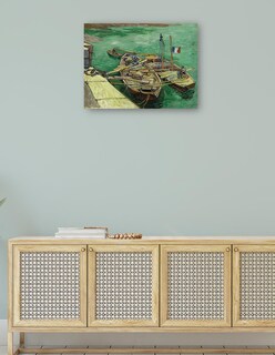 Foto 4 | Cuadro Decorativo - Muelle Con Hombres Descargando Barcazas De Arena (1888)- Vincent Van Gogh - Religión - 46x61
