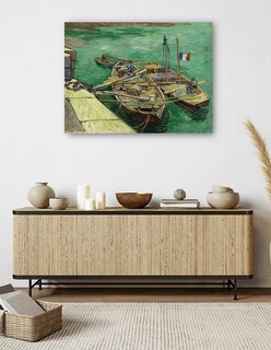 Foto 5 | Cuadro Decorativo - Muelle Con Hombres Descargando Barcazas De Arena (1888)- Vincent Van Gogh - Religión - 46x61
