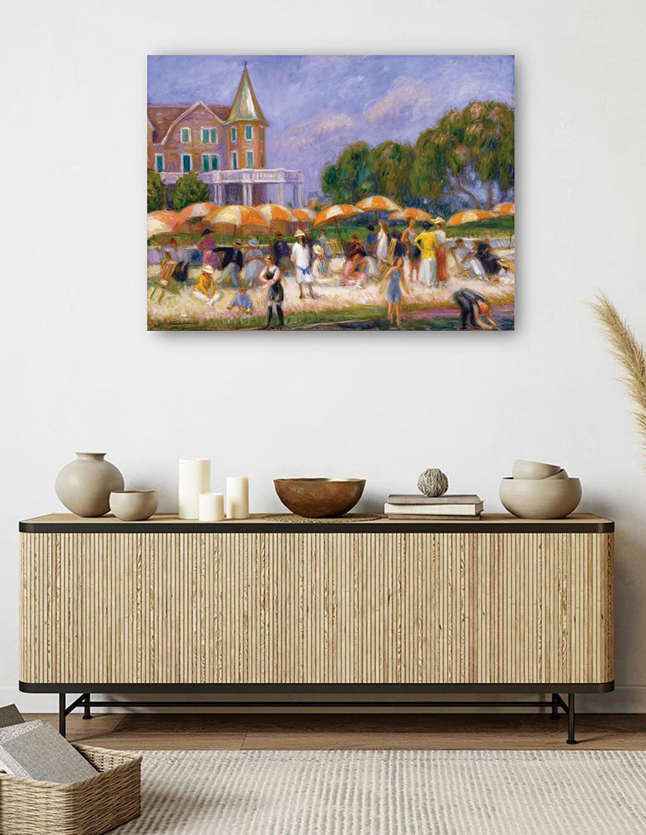 Foto 6 pulgar | Cuadro Decorativo - Sombrillas De Playa En Blue Point (ca. 1915)- William James Glackens - Religión - 28x36 - Fine Art