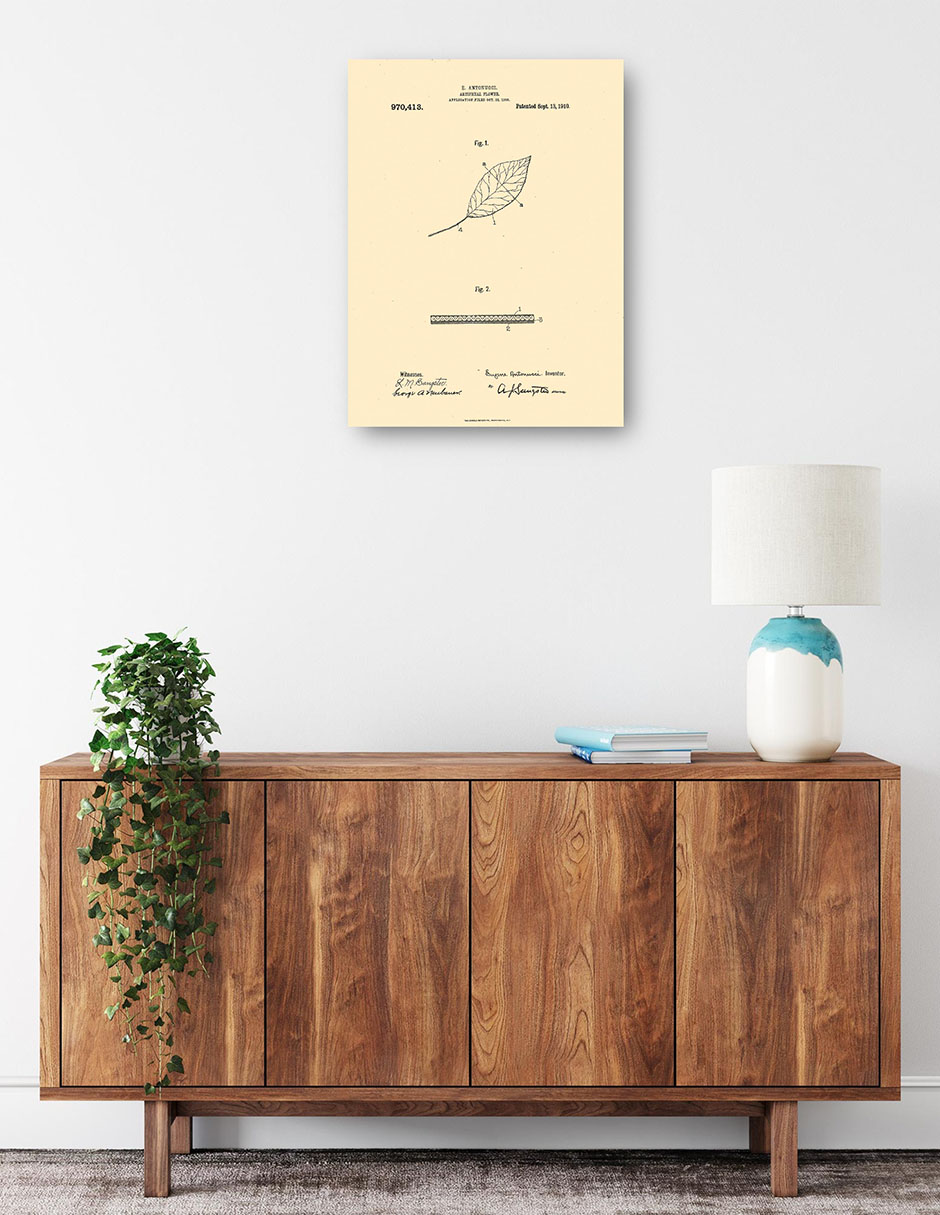 Foto 2 | Cuadro Decorativo - Flor Artificial Patentada, Inventor: William A. Warner - National Archives - Frases - 77x102 -