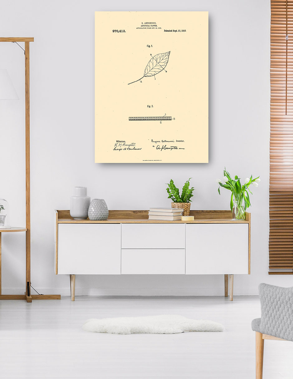 Foto 5 | Cuadro Decorativo - Flor Artificial Patentada, Inventor: William A. Warner - National Archives - Frases - 77x102 -